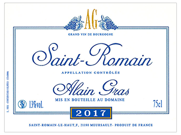 Domaine Alain Gras - Saint-Romain - Blanc - 2017