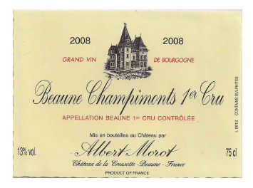 Domaine Albert Morot - Beaune Premier Cru - Champimonts - Rouge - 2008