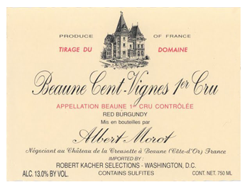 Domaine Albert Morot - Beaune 1er Cru - Beaune Cent-Vignes - Rouge - 2013