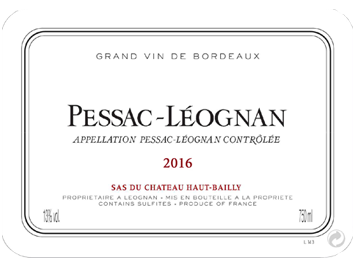 Château Haut-Bailly - Pessac-Léognan - Pessac de Haut Bailly - Rouge - 2016