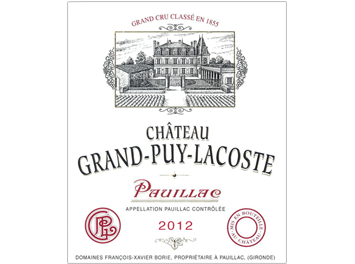 Château Grand-Puy-Lacoste - Pauillac - Rouge - 2012