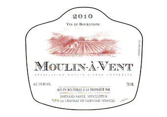 Domaine Bernard Santé - Moulin-à-Vent -Rouge 2010