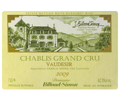 Domaine Billaud-Simon - Chablis Grand Cru - Vaudésir - Blanc - 2009