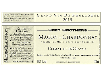 Bret Brothers - Mâcon-Chardonnay - Les Crays - Blanc - 2015