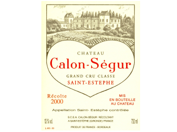 Château Calon Ségur - Saint-Estèphe - Rouge - 2000