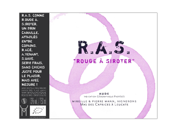 Mas des Caprices - IGP Aude - R.A.S. - Rouge - 2015