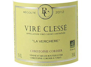 Domaine Cordier - Viré Clessé - La Verchere - Blanc - 2012