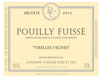 Domaine Cordier - Pouilly-Fuissé - Vieilles Vignes - Blanc - 2014