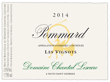 Domaine Chantal Lescure - Pommard - Les Vignots - Rouge - 2014