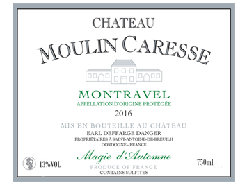 Château Moulin Caresse - Montravel - Magie d'Automne - Blanc - 2016