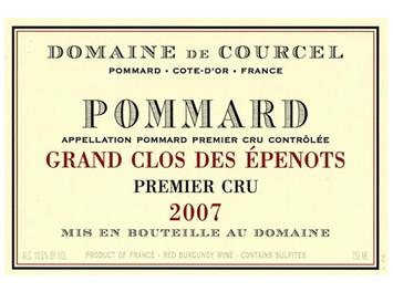 Domaine de Courcel - Pommard 1er cru - Grand Clos des Epenots - Rouge - 2007