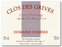 Domaine Combier - Crozes-Hermitage - Clos des Grives - Rouge 2010