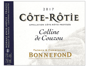 Patrick et Christophe Bonnefond - Côte-Rôtie - Colline de Couzou - Rouge - 2017