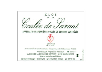 La Coulée de Serrant - Savennières - Blanc 2003