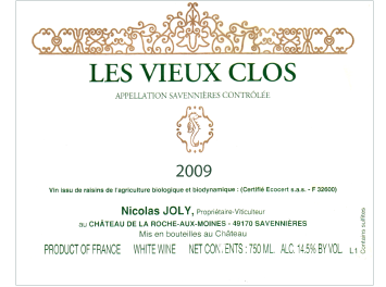 La Coulée de Serrant - Savennières - Les Vieux Clos Blanc 2009