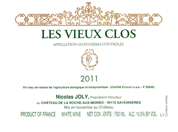 La Coulée de Serrant - Savennières - Les Vieux Clos - Blanc - 2011