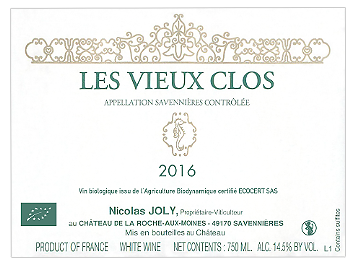 Château de la Roche aux Moines - Savennières - Les Vieux Clos - Blanc - 2016