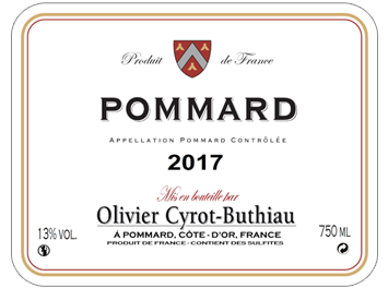 Domaine Olivier Cyrot - Pommard - Rouge - 2017