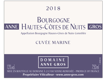 Anne Gros - Bourgogne Hautes Côtes de Nuits - Cuvée Marine - Blanc - 2018