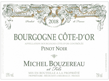 Michel Bouzereau et Fils - Bourgogne Côte d'Or - Pinot Noir - Rouge - 2018