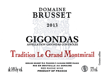 Domaine Brusset - Gigondas - Tradition Le Grand Montmirail - Rouge - 2013