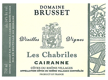 Domaine Brusset - Côtes du Rhône Villages Cairanne - Les Chabriles Vieilles Vignes - Rouge - 2014