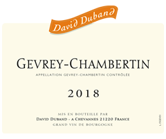 Domaine David Duband - Gevrey-Chambertin - Rouge - 2018