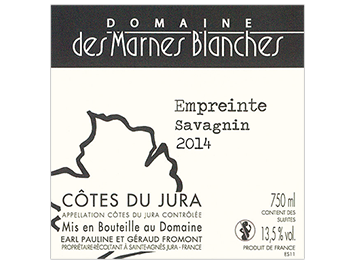 Domaine des Marnes Blanches - Côtes du Jura - Empreinte Savagnin - Blanc - 2014