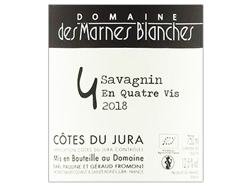 Domaine des Marnes Blanches - Côtes du Jura - Savagnin En Quatre Vis - Blanc - 2018