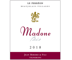 Jean Bererd & Fils - Madone Bio Le Perréon - Beaujolais Villages - Rouge - 2018