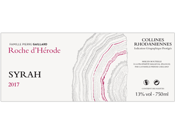 Pierre Gaillard - IGP Collines Rhodaniennes - Roche d'Hérode - Rouge - 2017