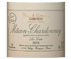 Domaine Eric et Catherine Giroud - Mâcon Chardonnay - Les Crêts - Blanc - 2016