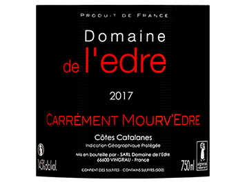 Domaine de l'Edre - IGP Côtes Catalanes - Carrément Mourv'Edre - Rouge - 2017