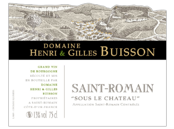 Domaine Henri et Gilles Buisson - Saint-Romain - Sous le Château - Blanc - 2015