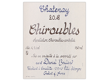 Domaine Daniel Bouland - Chiroubles - Chatenay - Rouge - 2018