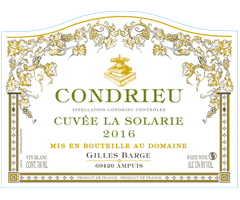 Domaine Gilles Barge - Condrieu - Cuvée La Solarie - Blanc - 2016