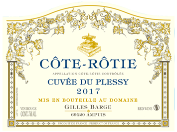 Domaine Gilles Barge - Côte Rôtie - Cuvée du Plessy - Rouge - 2017