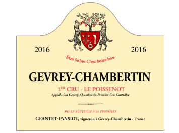 Domaine Geantet Pansiot - Gevrey-Chambertin 1er cru - Poissenot - Rouge - 2016