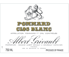 Domaine Albert Grivault - Pommard 1er Cru - Clos Blanc - Rouge - 2011