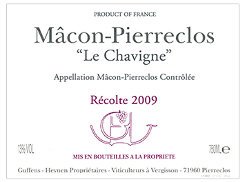 Domaine Guffens-Heynen - Mâcon-Pierreclos - Le Chavigne - Blanc - 2009