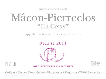 Domaine Guffens - Macon-Pierreclos - En Crazy - Blanc - 2011