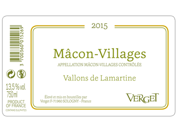 Verget - Mâcon-Village - Vallon de Lamartine - Blanc - 2015