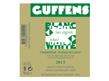 Verget du Sud - IGP Vaucluse - Chardonnay d'Aigle Guffens Blanc Bien Entendu - Blanc - 2015