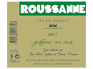 Guffens au Sud - Vin de France - Roussanne - Blanc - 2017