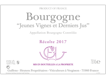 Verget - Domaine Guffens-Heynen - Bourgogne - Derniers Jus - Blanc - 2017