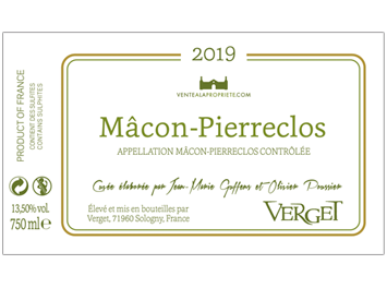 Verget - Mâcon-Pierreclos - Blanc - 2019