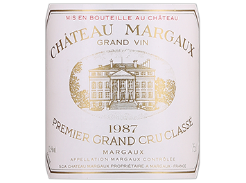 Château Margaux - Margaux - 1er Cru Classé en 1855 - Rouge - 1987