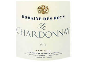 Domaine des Homs - IGP Pays d'Oc - Le Chardonnay Blanc 2012