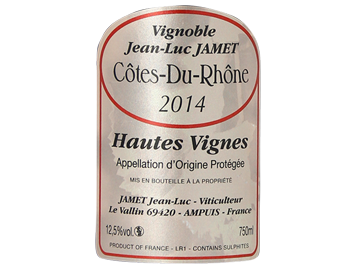 Vignoble Jean-Luc Jamet - Côtes-du-Rhône - Hautes Vignes - Rouge - 2014