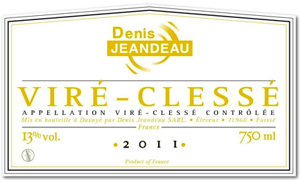 Domaine Denis Jeandeau - Viré Clessé - Blanc - 2011